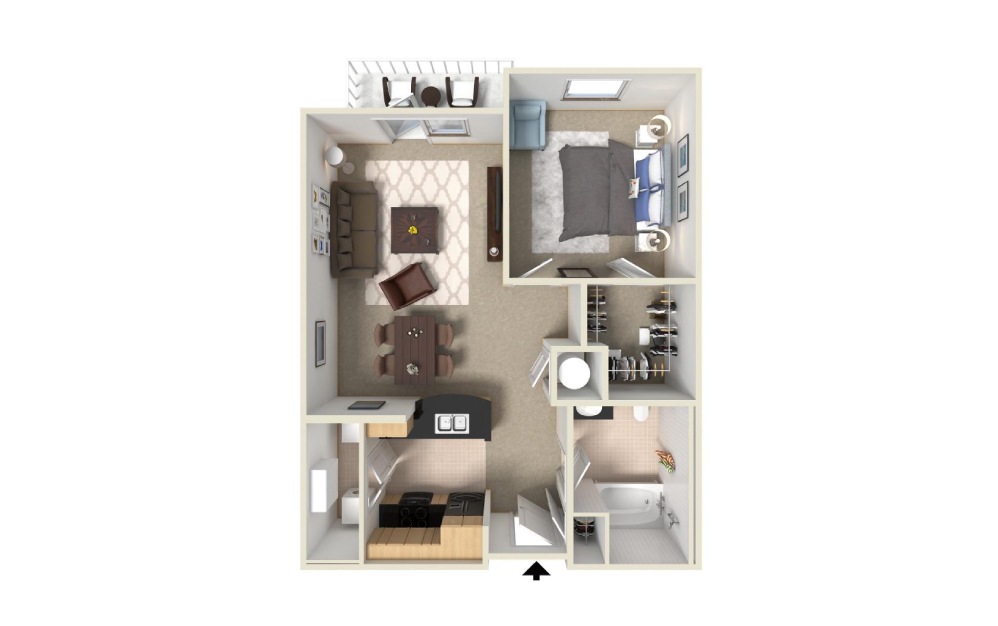 Aster 1 bedroom 1 bath 851 square feet